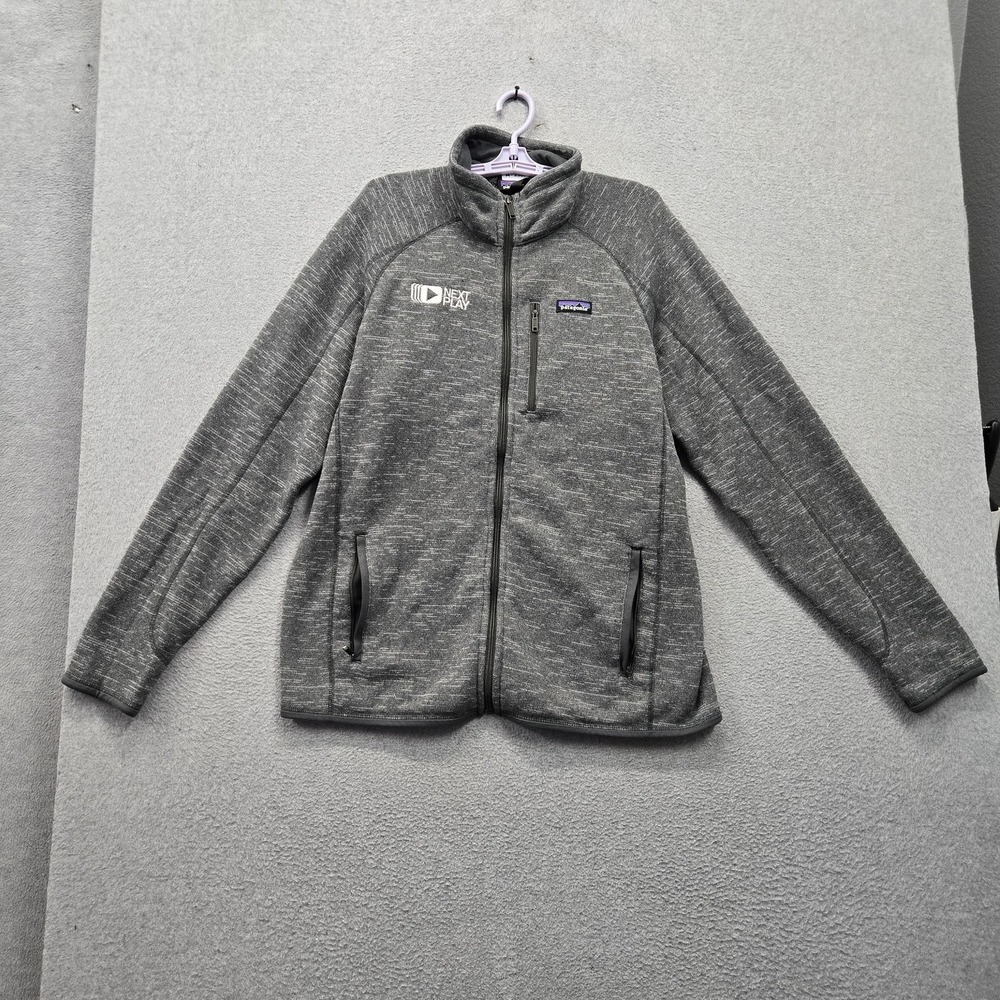 Patagonia Men Jacket XL Gray Better Sweater Logo Activewear Zipper Stretch